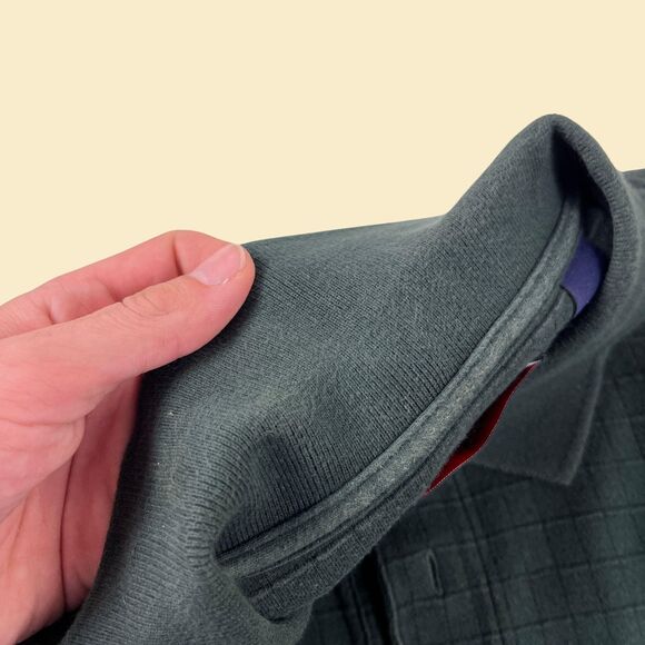 90s/Y2K green XL Roundtree & Yorke polo shirt, vintage mens long sleeve polo - Picture 5 of 8